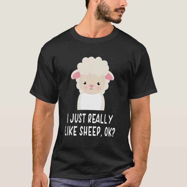 Camiseta I Just Really Like Sheep Ok for Lamb  & Kids (Anverso)