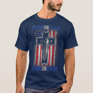 Camiseta I Kneel at the Cross and Stand for the Flag 