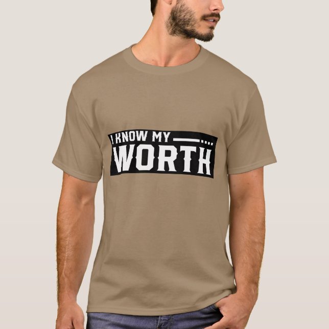 Camiseta I know My Worth retro (Anverso)