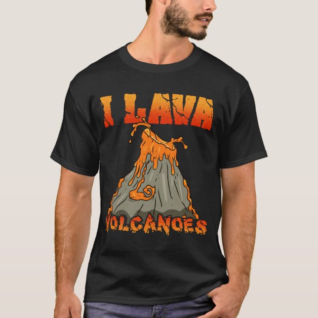 Camiseta I Lava Volcanes Geología Volcán Lover (Anverso)