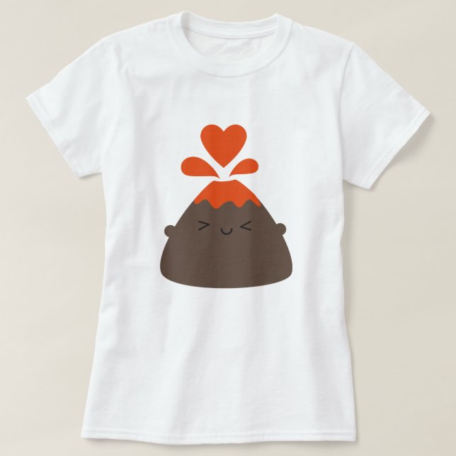 Camiseta I Lava You Kawaii Volcano (Diseño del anverso)