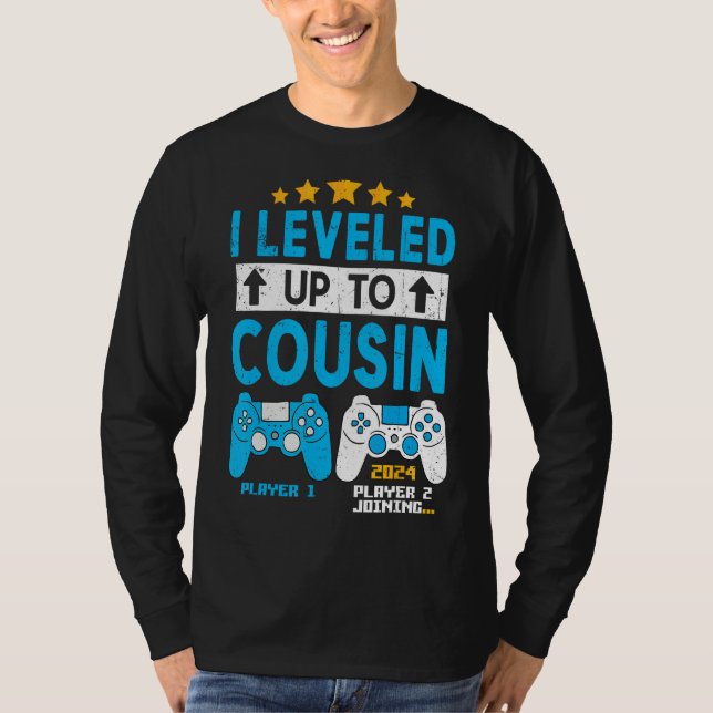 Camiseta I Leveled Up To Cousin 2024 Gaming Soon To Be Cous (Anverso)