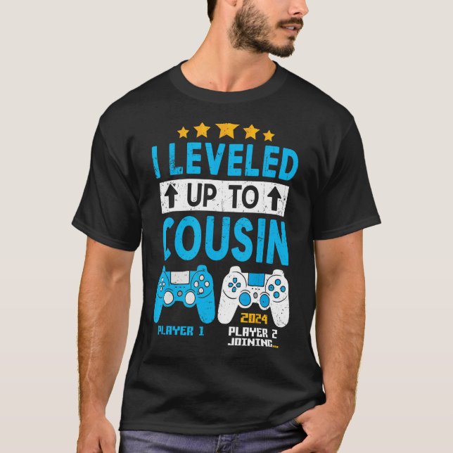 Camiseta I Leveled Up To Cousin 2024 Gaming Soon To Be Cous (Anverso)