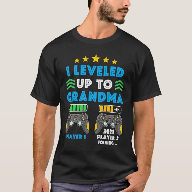 Camiseta I Leveled Up to Grandma 2021  Soon to Be Mothers 2 (Anverso)