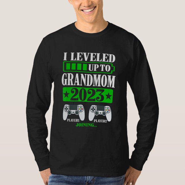 Camiseta I Leveled Up To Grandmom 2024 Promoted To Level Un (Anverso)