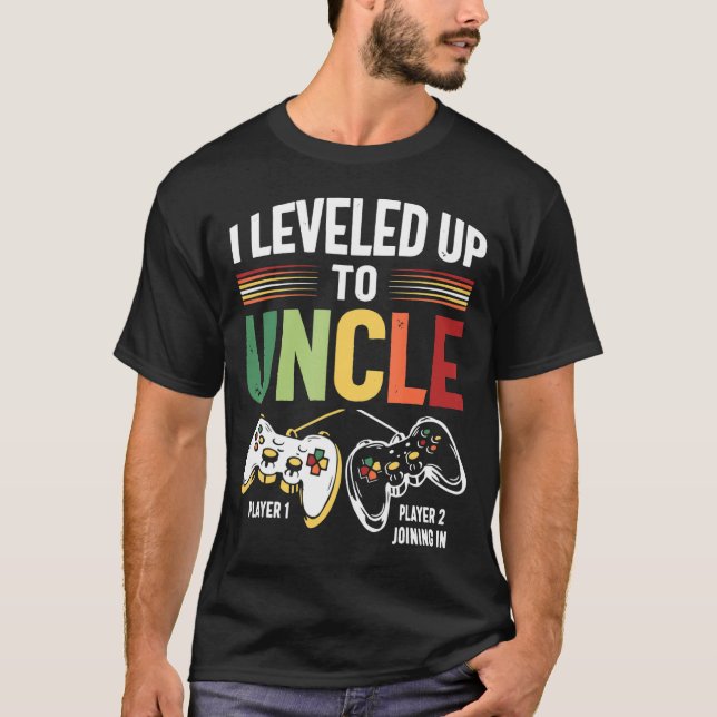 Camiseta I Leveled Up To Uncle 2023 New Uncle Gamer Promote (Anverso)
