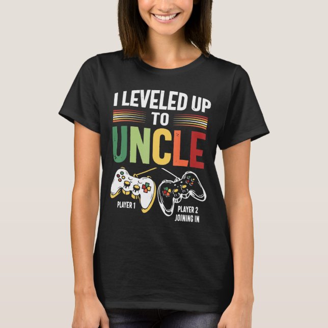 Camiseta I Leveled Up To Uncle 2023 New Uncle Gamer Promote (Anverso)
