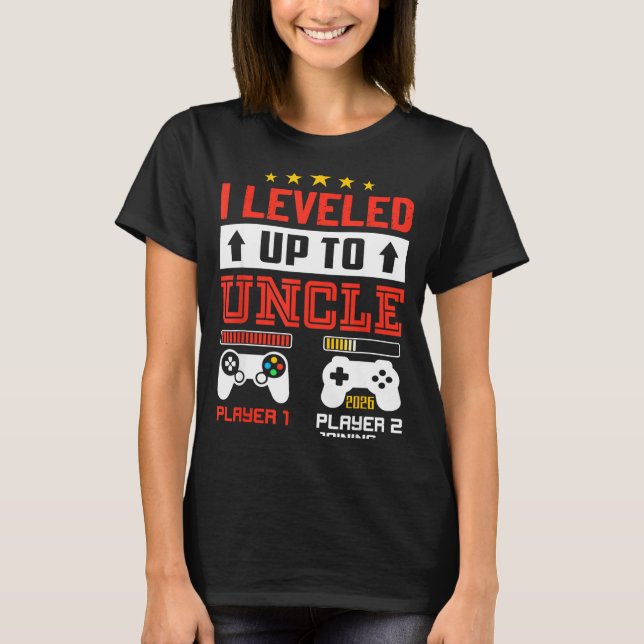 Camiseta I Leveled Up To Uncle 2026 I'm Going To Be Uncle 2 (Anverso)