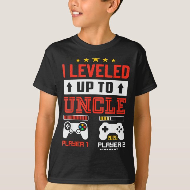 Camiseta I Leveled Up To Uncle 2026 I'm Going To Be Uncle 2 (Anverso)