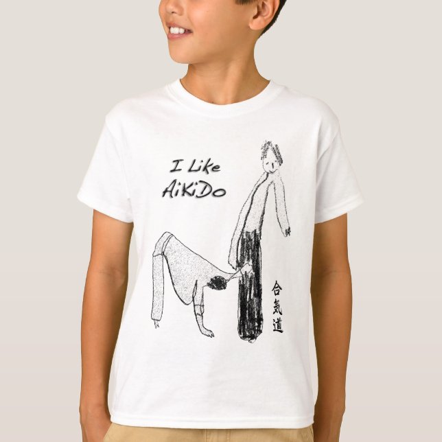 Camiseta I like Aikido - Sankyo (Anverso)