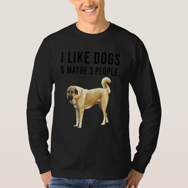 Camiseta I Like Anatolian Shepherd Dogs And Maybe 3 People (Anverso)