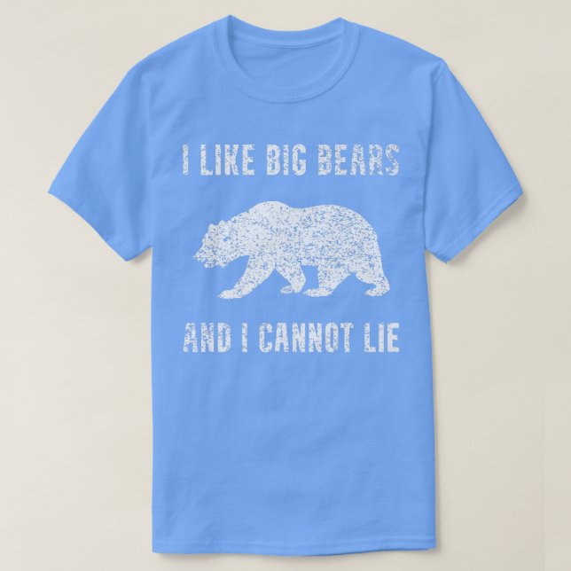 Camiseta I Like Bears Funny Animal Lover Zookeeper Cool Bea (Diseño del anverso)