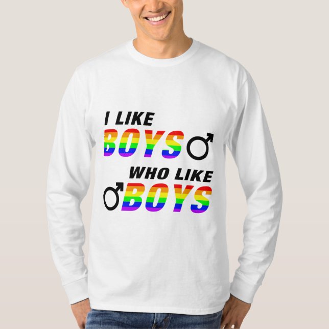 Camiseta I like Boys who like Boys (Anverso)