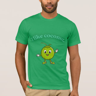 Camiseta  I Like Coconut - Cute Cartoon Coconut Funny T-Shi