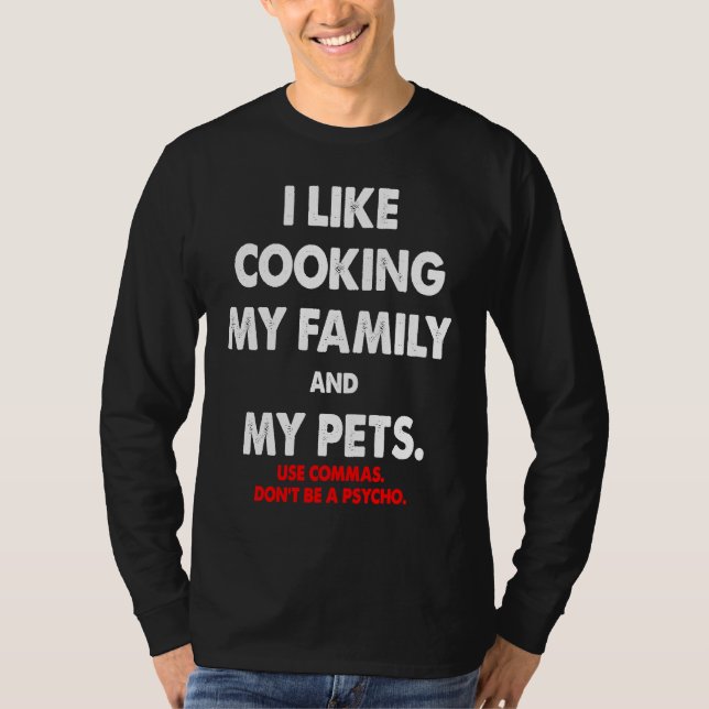 Camiseta I Like Cooking Grammer (Anverso)