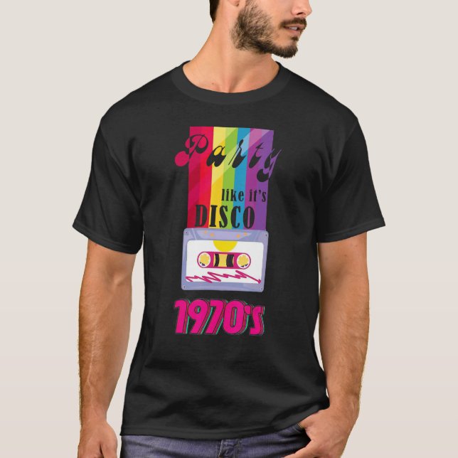 Camiseta I like Disco Outfit Party 1970s and 80s 90s Retro  (Anverso)