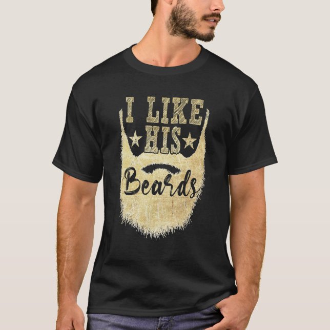 Camiseta I Like His Beard I Like Her But  Matching Complime (Anverso)