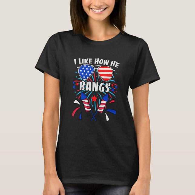 Camiseta I Like How He Bangs I Like How She Explodes Couple (Anverso)