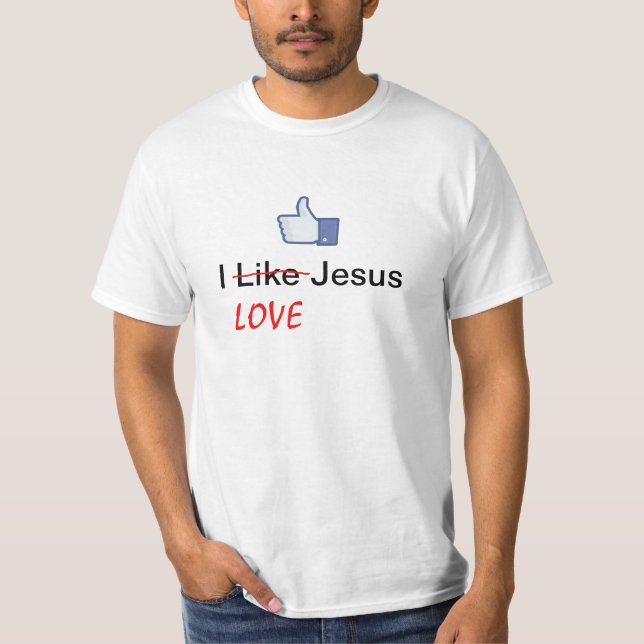 Camiseta I Like (LOVE jesús -) Facebook (Anverso)