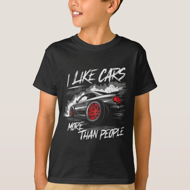 Camiseta I Like More Than People Funny Car Enthusiast Lover (Anverso)