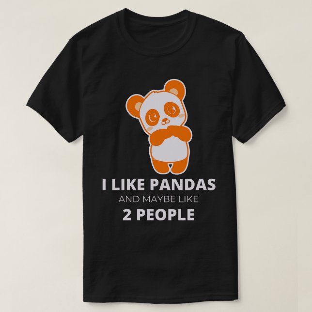 Camiseta I Like Pandas 2 (Diseño del anverso)