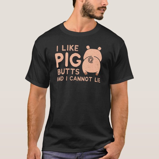Camiseta I like PIG Butts  Barbecue (Anverso)