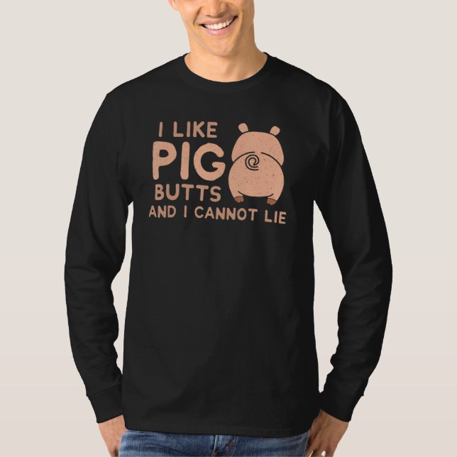 Camiseta I like PIG Butts  Barbecue (Anverso)