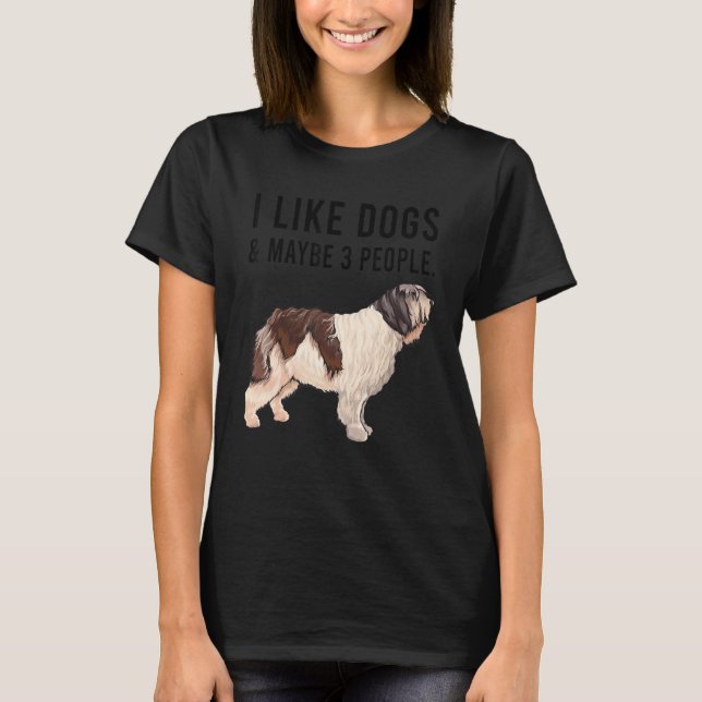 Camiseta I Like Polish Lowland Sheepdog Dogs And Maybe 3 Pe (Anverso)