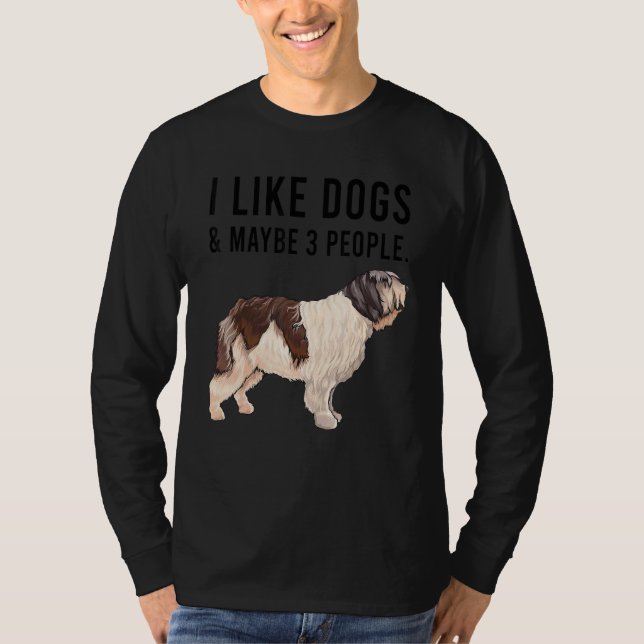 Camiseta I Like Polish Lowland Sheepdog Dogs And Maybe 3 Pe (Anverso)