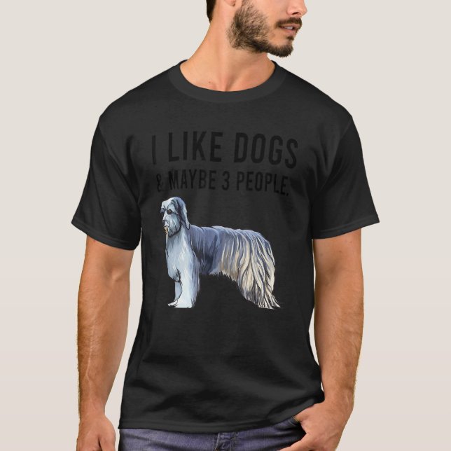 Camiseta I Like Pyrenean Shepherd Dogs And Maybe 3 People (Anverso)