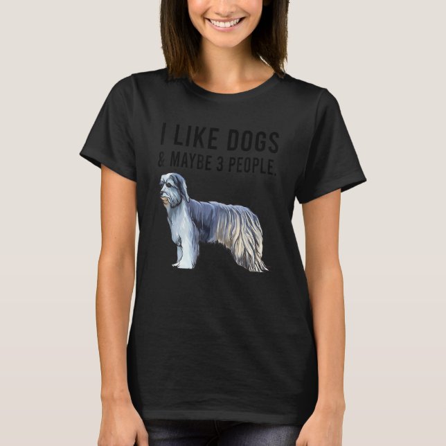 Camiseta I Like Pyrenean Shepherd Dogs And Maybe 3 People (Anverso)
