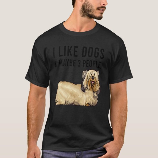 Camiseta I Like Skye Terrier Dogs And Maybe 3 People (Anverso)
