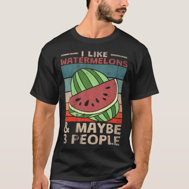 Camiseta I Like Watermelons And 3 People (Anverso)