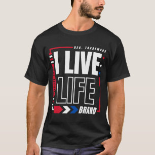 Camiseta I Live Life American Style Patriotic USA Registre