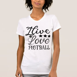 Camiseta I Live Love Football American Football Game Day