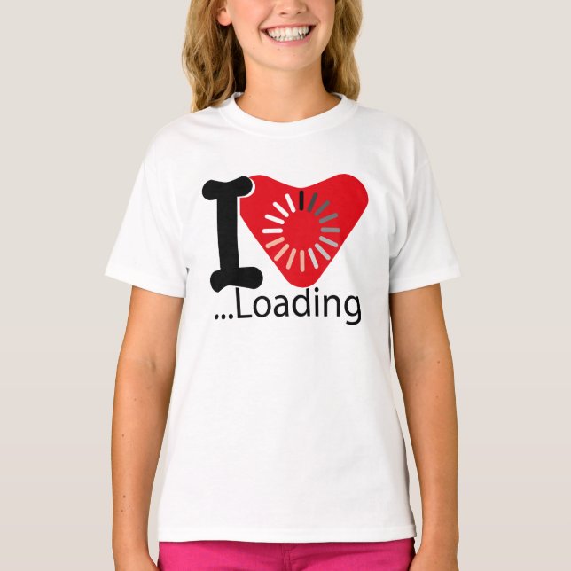 CAMISETA I LOADING HEART BY MASANSER PIXELAT (Anverso)