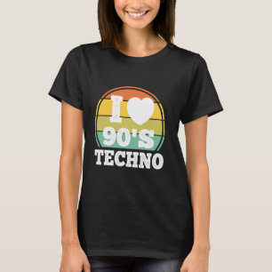 Camiseta I Love 90s Techno Dance Music Concierto Fiesta C