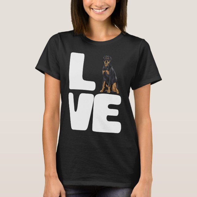 Camiseta I Love A My Dog Rottweiler (Anverso)