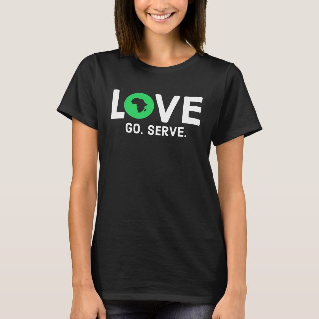 Camiseta I Love Africa  Africa Map (Anverso)