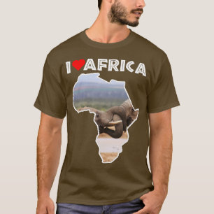 Camiseta I Love Africa Willife Map Elephant Tug of War