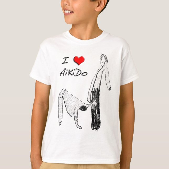 Camiseta I love Aikido - Sankyo (Anverso)