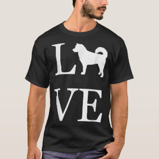 Camiseta I Love Alaskan Malamute Dog Lover White Graphic Pe