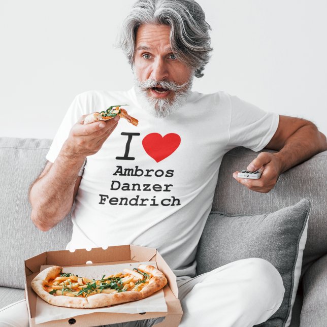 Camiseta i love Ambros Danzer Fendrich Ikonen des Austropop (Zeigen Sie Ihre Liebe zur österreichischen Musik)