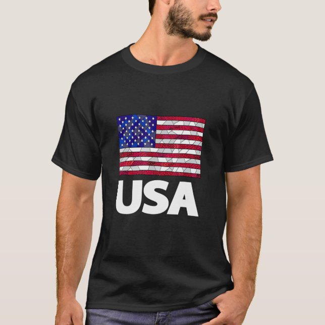 Camiseta I Love America Usa Flag Ilustracion Graphic 1 (Anverso)