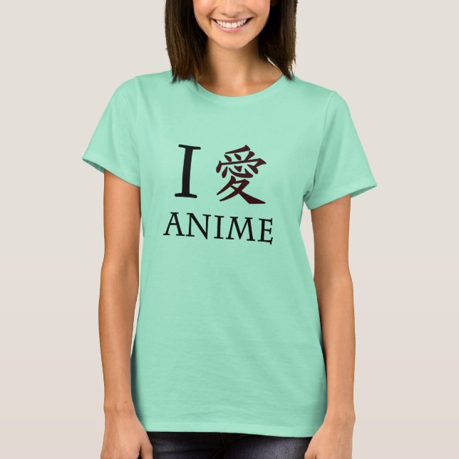 Camiseta I Love Anime (Anverso)