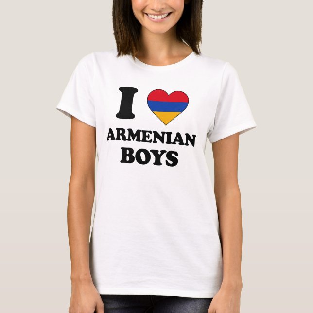 Camiseta I love Armenian Boys (Anverso)