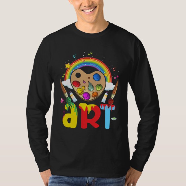 Camiseta I Love Artist Painter Colorful Painting Rainbow (Anverso)