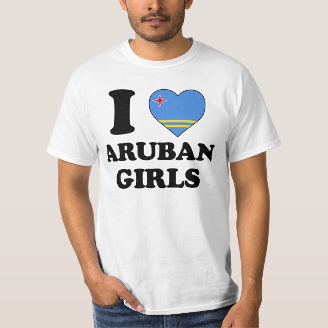 Camiseta I love Aruban Girls (Anverso)
