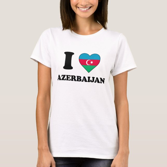 Camiseta I love Azerbaijan (Anverso)