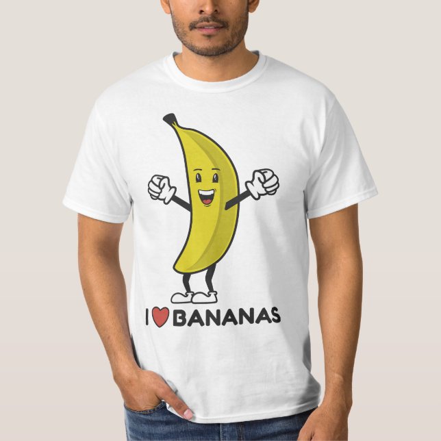 Camiseta I Love Bananas Long Fruit Funny Banana  (Anverso)